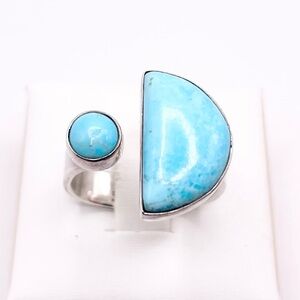 Size 8 Howlite 925 Sterling Silver Ring